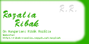 rozalia ribak business card